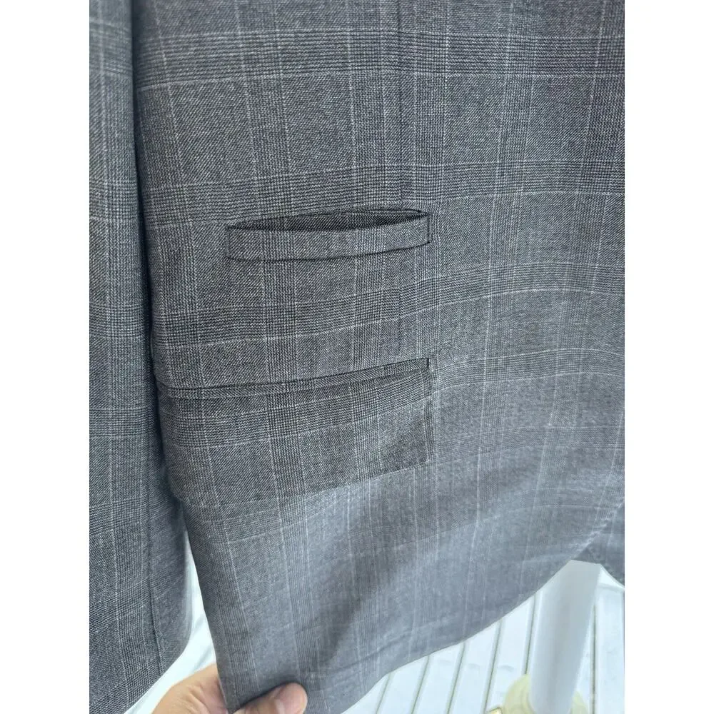 Brunello Cucinelli Blazer Jacket Glen Plaid Wool 52/42 Unstructured Men Luxury